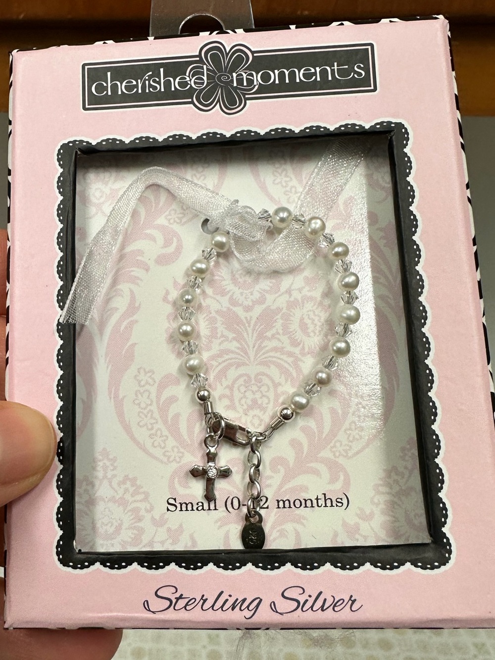 Sterling Silver Baby Pearl Bracelet in White